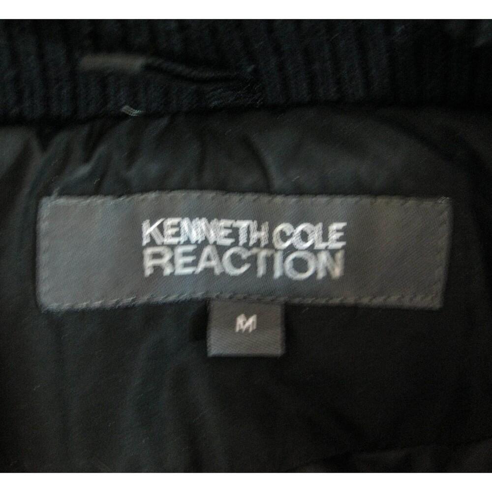 Black Down Coat Kenneth Cole Womens Medium Warm Puffer Jacket Winter Hooded - Picture 3 of 4